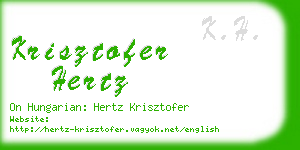 krisztofer hertz business card